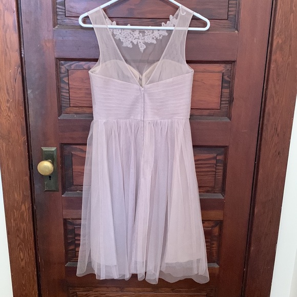 Jenny Yoo collection bridesmaid dress. Mink grey, tulle. - Picture 3 of 8